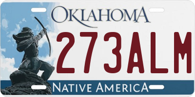 OK license plate 273ALM