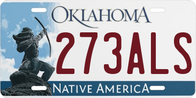 OK license plate 273ALS
