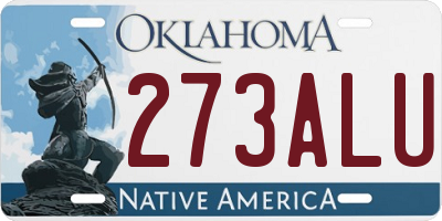 OK license plate 273ALU