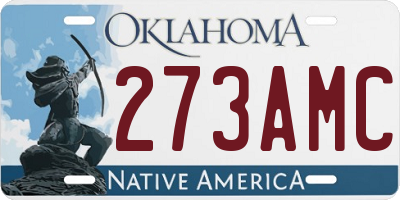 OK license plate 273AMC