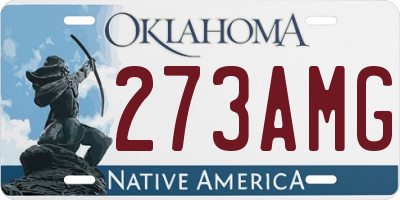 OK license plate 273AMG