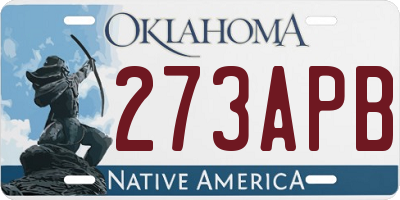 OK license plate 273APB