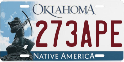 OK license plate 273APE
