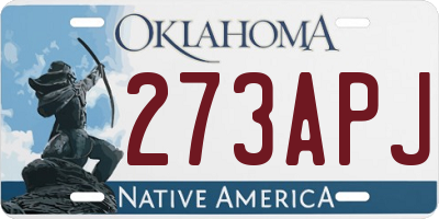 OK license plate 273APJ