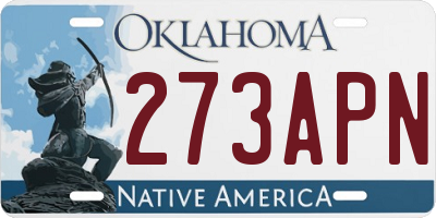 OK license plate 273APN