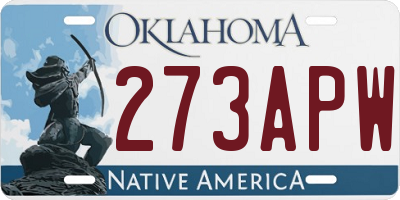 OK license plate 273APW