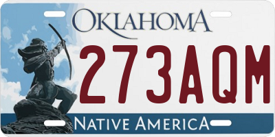 OK license plate 273AQM