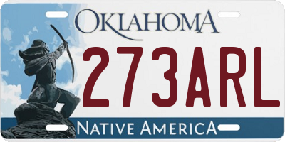OK license plate 273ARL