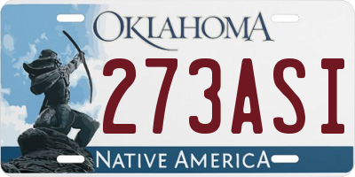 OK license plate 273ASI