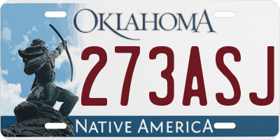 OK license plate 273ASJ