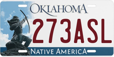 OK license plate 273ASL