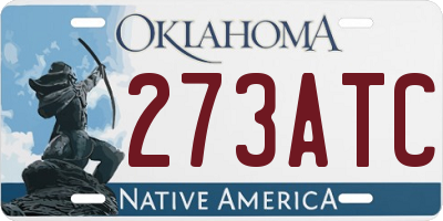 OK license plate 273ATC