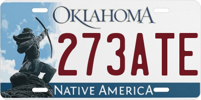 OK license plate 273ATE