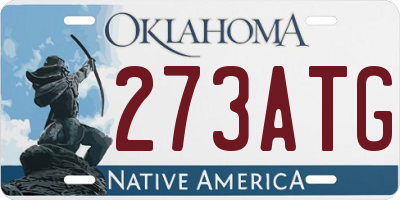 OK license plate 273ATG
