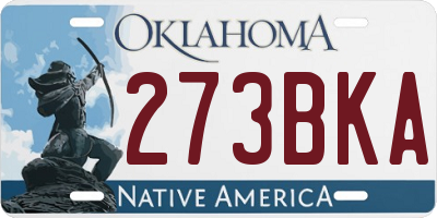 OK license plate 273BKA