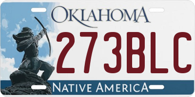 OK license plate 273BLC