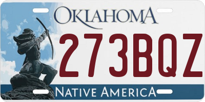 OK license plate 273BQZ