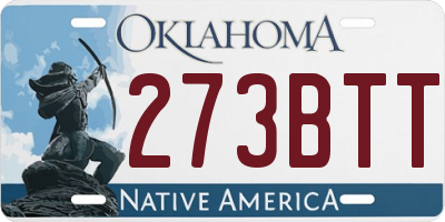 OK license plate 273BTT