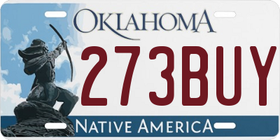 OK license plate 273BUY