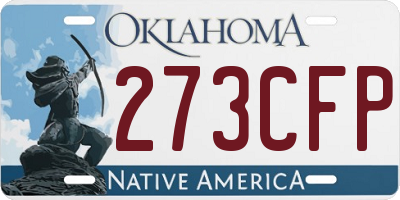 OK license plate 273CFP