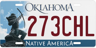 OK license plate 273CHL