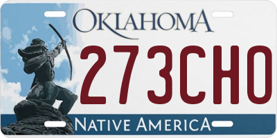 OK license plate 273CHO