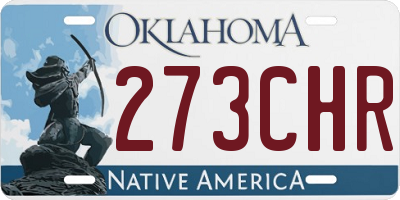 OK license plate 273CHR