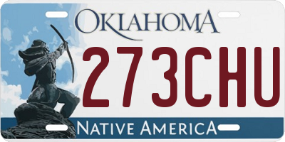 OK license plate 273CHU