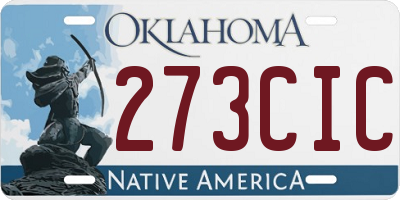 OK license plate 273CIC