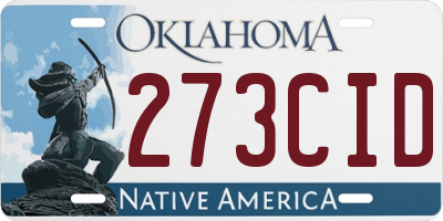 OK license plate 273CID