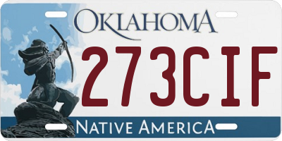 OK license plate 273CIF