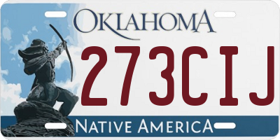 OK license plate 273CIJ
