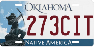 OK license plate 273CIT