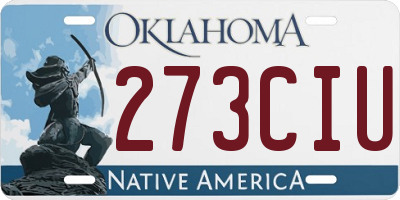 OK license plate 273CIU