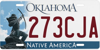 OK license plate 273CJA