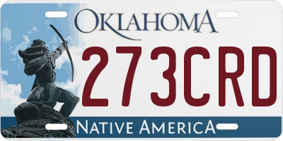 OK license plate 273CRD
