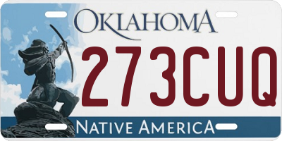 OK license plate 273CUQ