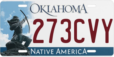 OK license plate 273CVY