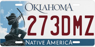 OK license plate 273DMZ