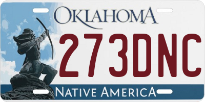 OK license plate 273DNC