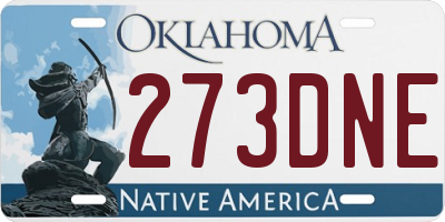 OK license plate 273DNE