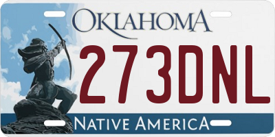OK license plate 273DNL