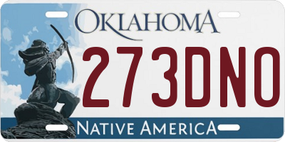 OK license plate 273DNO