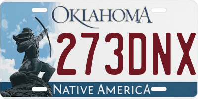 OK license plate 273DNX
