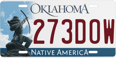 OK license plate 273DOW