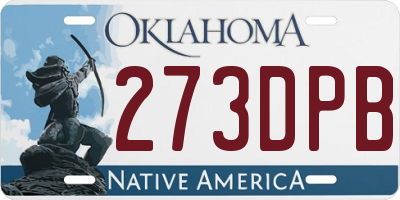 OK license plate 273DPB