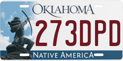 OK license plate 273DPD