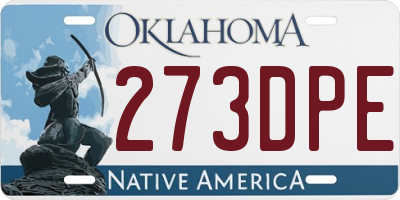 OK license plate 273DPE