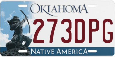 OK license plate 273DPG