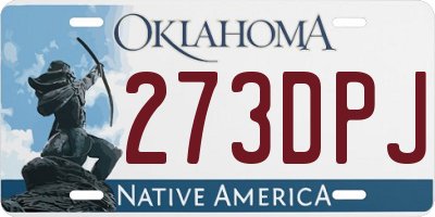 OK license plate 273DPJ